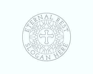 Christian Worship Cross logo design