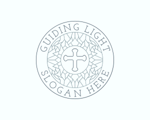 Christian Worship Cross logo design