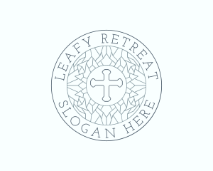 Christian Worship Cross logo design