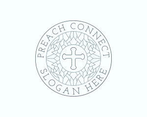 Christian Worship Cross logo design