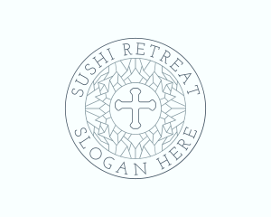 Christian Worship Cross logo design