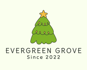 Star Christmas Tree logo design