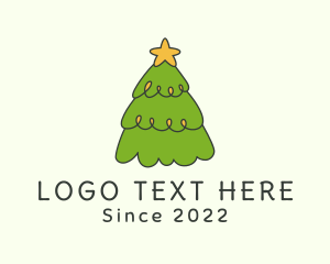 Tree - Star Christmas Tree logo design