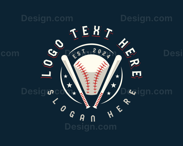 Baseball Sports League Logo