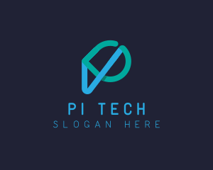 Modern Tech Letter P  logo design