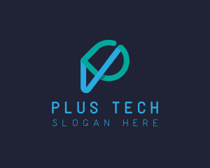 Modern Tech Letter P  logo design