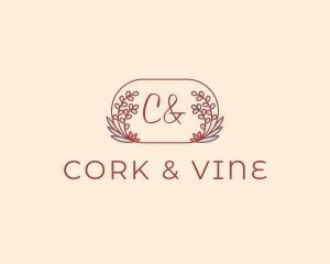 Vineyard Leaves Feminine Cosmetics logo design