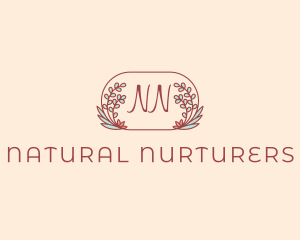 Vineyard Leaves Feminine Cosmetics logo design