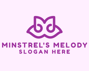 Purple Flower Letter M logo design