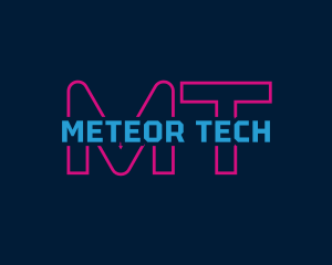 Techno Neon Bar logo design