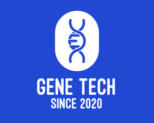 Blue DNA Strand logo