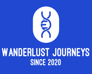 Blue DNA Strand logo