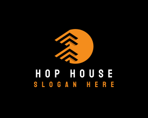 Sun House Roofing logo design