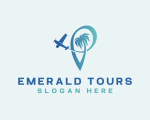 Travel Plane Destination Tour logo design