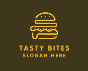 Abstract Burger Bun logo design