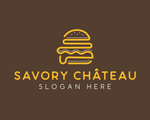 Abstract Burger Bun logo design