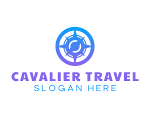 Travel Compass Navigation logo design