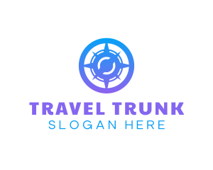 Travel Compass Navigation logo design