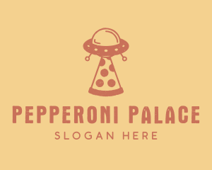 Retro UFO Pizza logo design