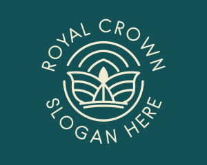 Elegant Fin Crown logo design