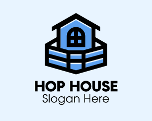 Blue House Building logo design