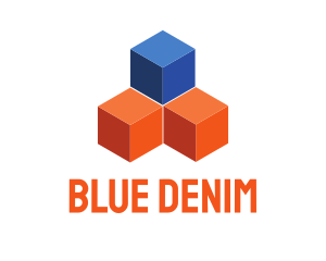 Blue & Orange Cubes logo design