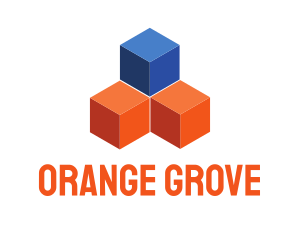 Blue & Orange Cubes logo design