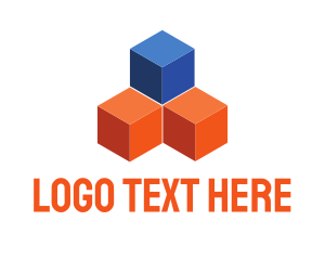 Blue & Orange Cubes logo