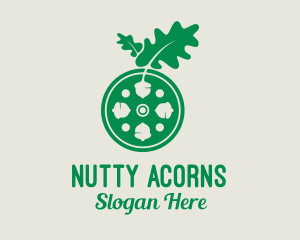 Green Acorn Plant  logo design