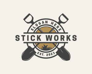 Shovel Garden Landscaping logo design