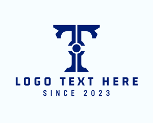 Tech Circuit Letter T logo