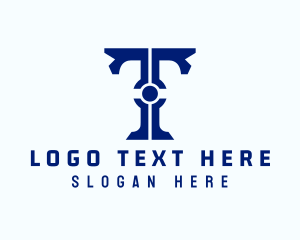 Tech Circuit Letter T Logo