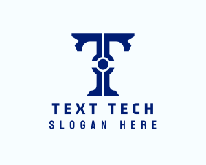 Tech Circuit Letter T logo design