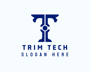 Tech Circuit Letter T logo design