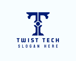 Tech Circuit Letter T logo design