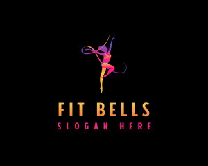 Gymnast Fitness Sports logo design