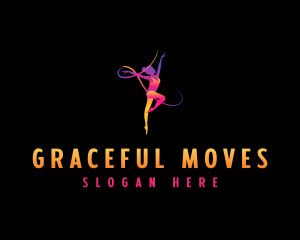 Gymnast Fitness Sports logo design