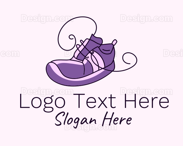 Purple Running Shoes Logo