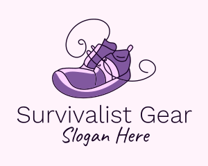 Purple Running Shoes logo design