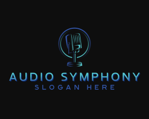 Studio Audio Microphone logo design