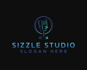 Studio Audio Microphone logo design