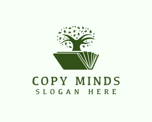 Tree Book Library logo design