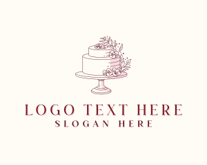 Floral Wedding Cake logo