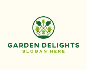 Gardening Tools Shovel logo design