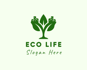 Eco Realty Plant logo design