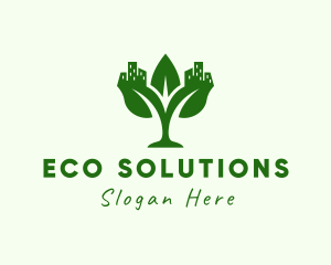 Eco Realty Plant logo design