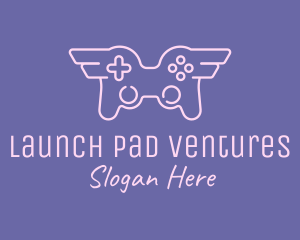 Winged Game Controller logo design