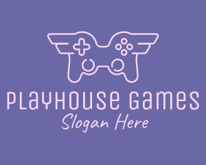 Winged Game Controller logo design