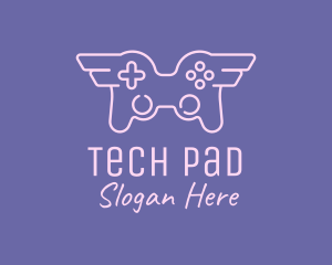 Winged Game Controller logo design