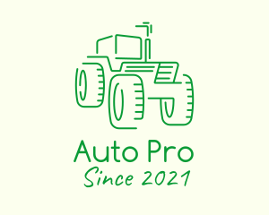 Green Farm Tractor  logo